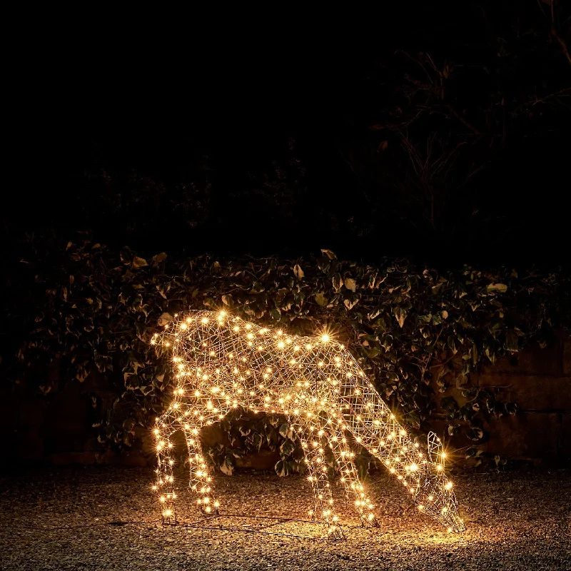 1m Studley Rattan Doe Dual Colour LED Light Up Reindeer