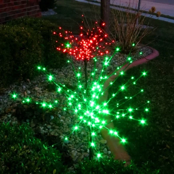 36" LED Twinkle Light Burst Twig Bush Light-Up Wire Decor