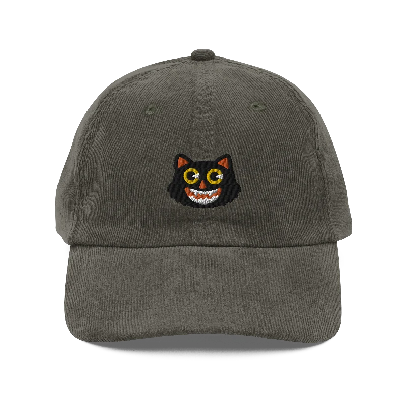 Black Cat Corduroy Hat