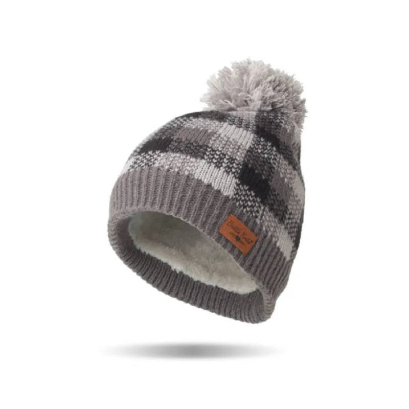 Britt's Knits Gray Sweater Weather Pom Hat