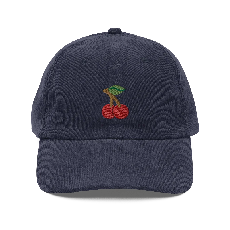 Cherries Corduroy Hat