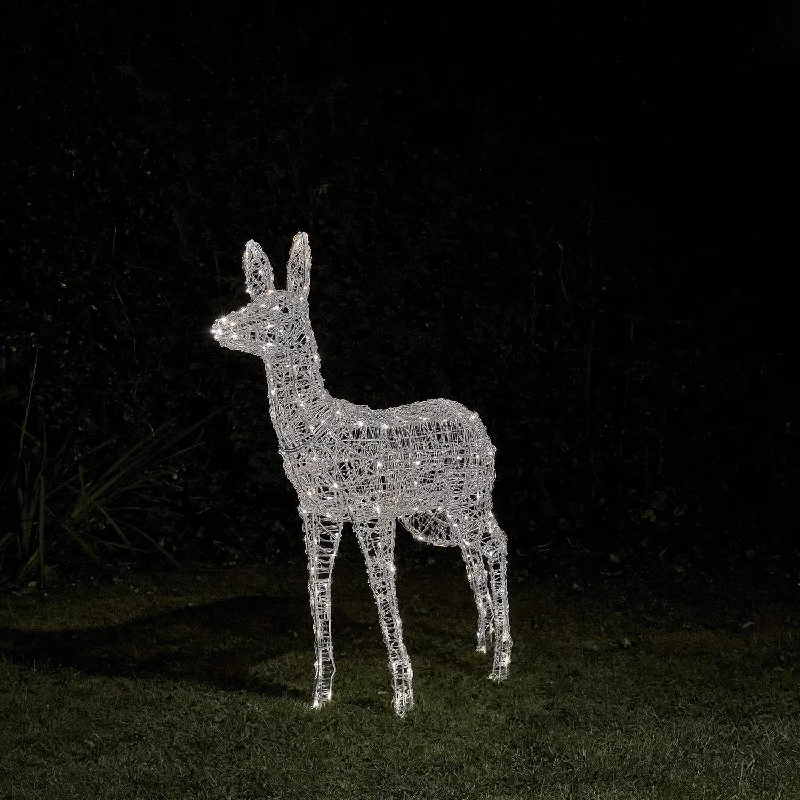 1.05m Swinsty Doe Dual Colour LED Battery Operated Outdoor Reindeer