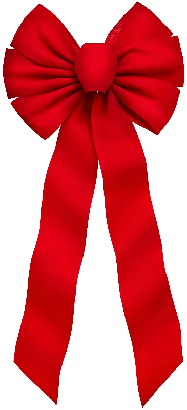 10" x 22" Red Velvet 7-Loop Christmas Bow