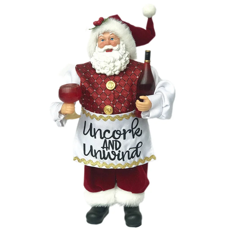 12" Uncork and Unwind Santa