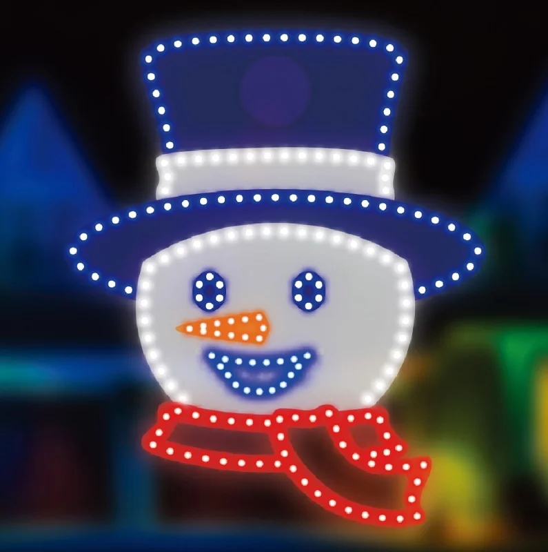 16" Hi-Vibrant LED Singing Snowman Christmas Decoration