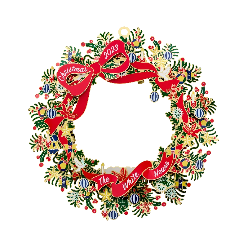 2023 Ornament Decorative Wreath (10”)