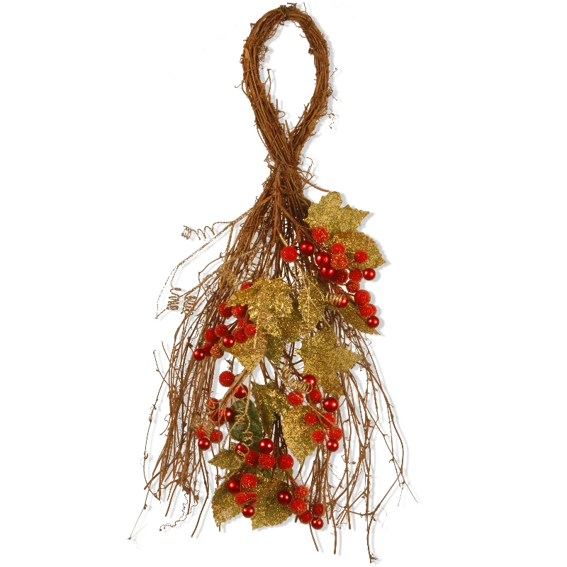 24 in. Berry/Leaf Vine Wall Décor