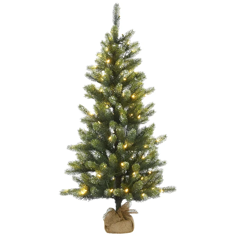 4.5 ft. Pre-Lit Trinity Spruce Tree with LED Lights