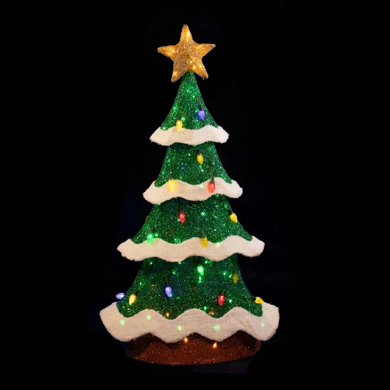 48″ Lighted Random Twinkling Christmas Tree