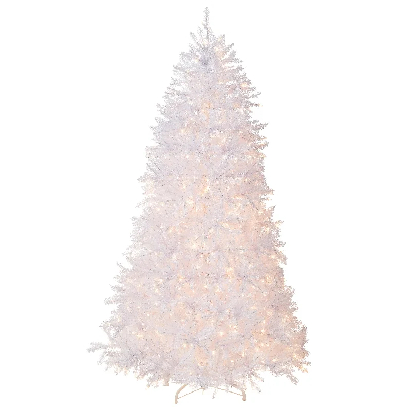 6.5 ft. Pre-Lit Dunhill Fir White Tree with Clear Lights