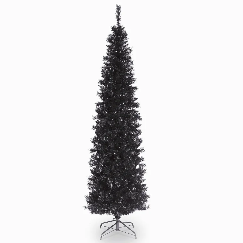 6 ft. Tinsel Collection Black Tree