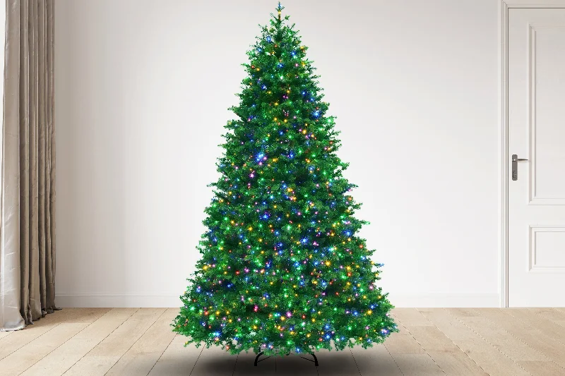 7.5 ft Riverdale Spruce Christmas Tree with 2800 3mm Dual Color, Twinkle - 9 Function, 62D