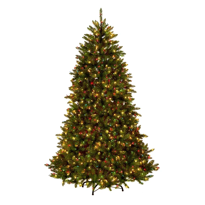 9 ft. Pre-Lit Dunhill Fir Tree with Multicolor, Clear Spectrum Lights