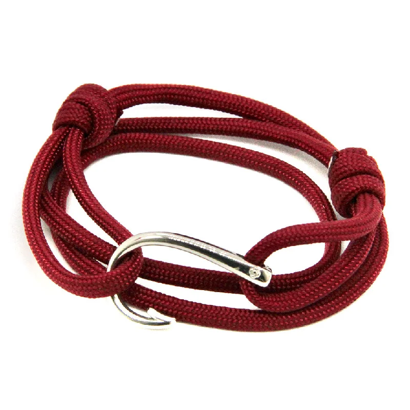 Adjustable Fish Hook Wrap Burgundy 22