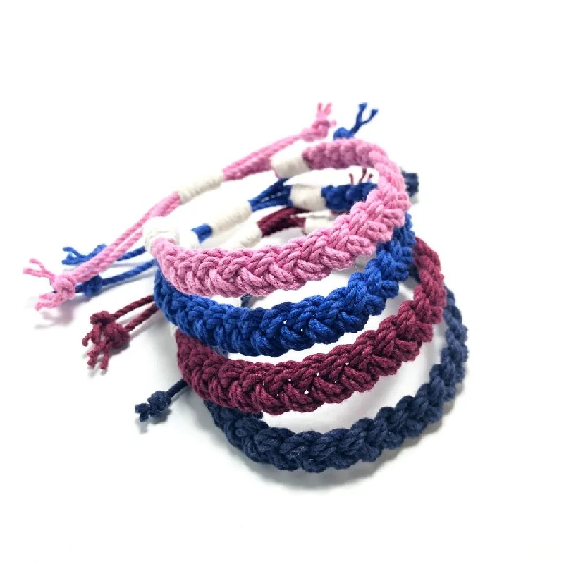 Adjustable Woven Bracelet, Choose from 18 Colors