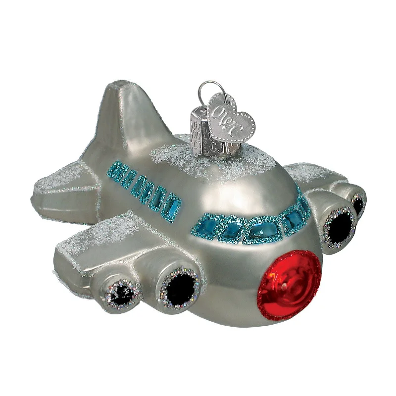 Airplane Ornament Glass - Old World Christmas