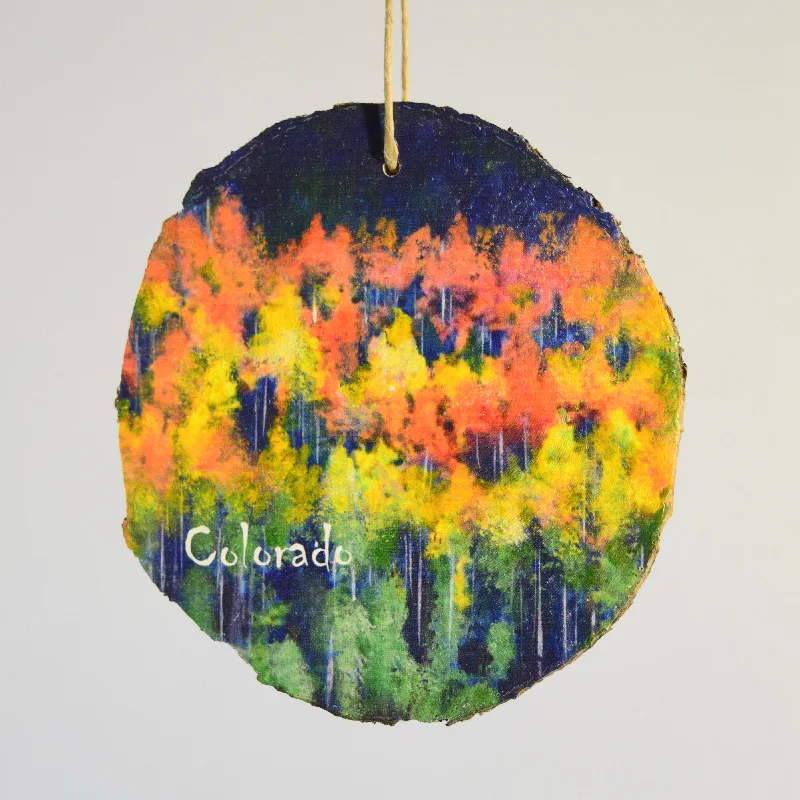 Aspen Tree Grove Wood Ornament