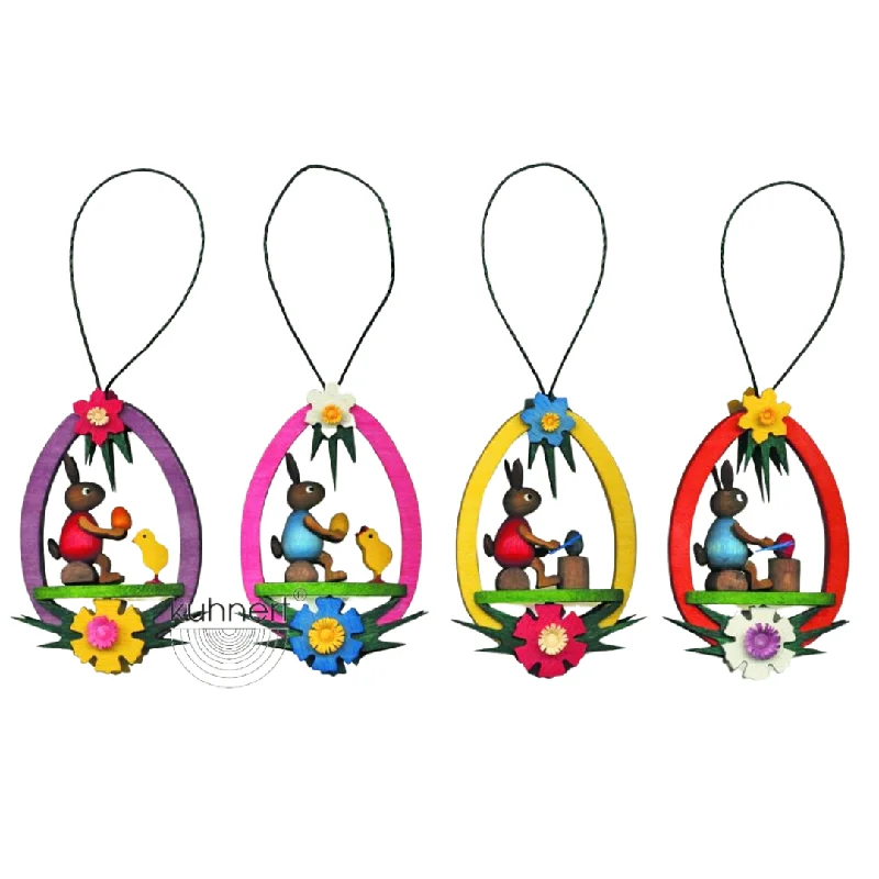 Assorted Serial Two Wood Easter Ornaments by Kuhnert GmbH