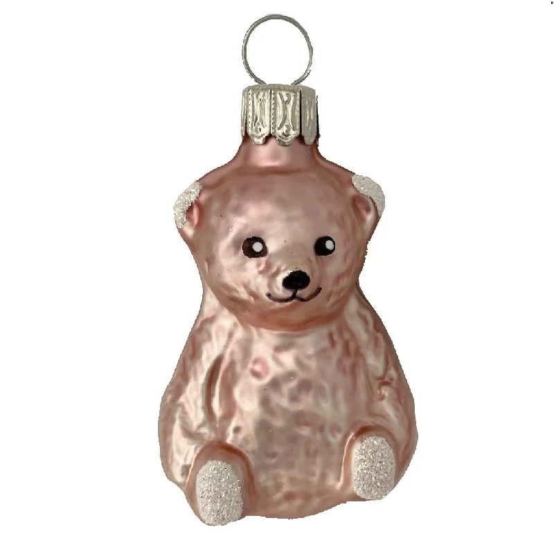 Baby's Teddy Bear, pink Ornament by Glas Bartholmes