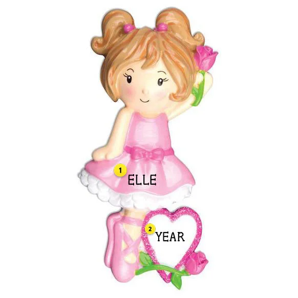 Personalized Ballet Girl Ornament