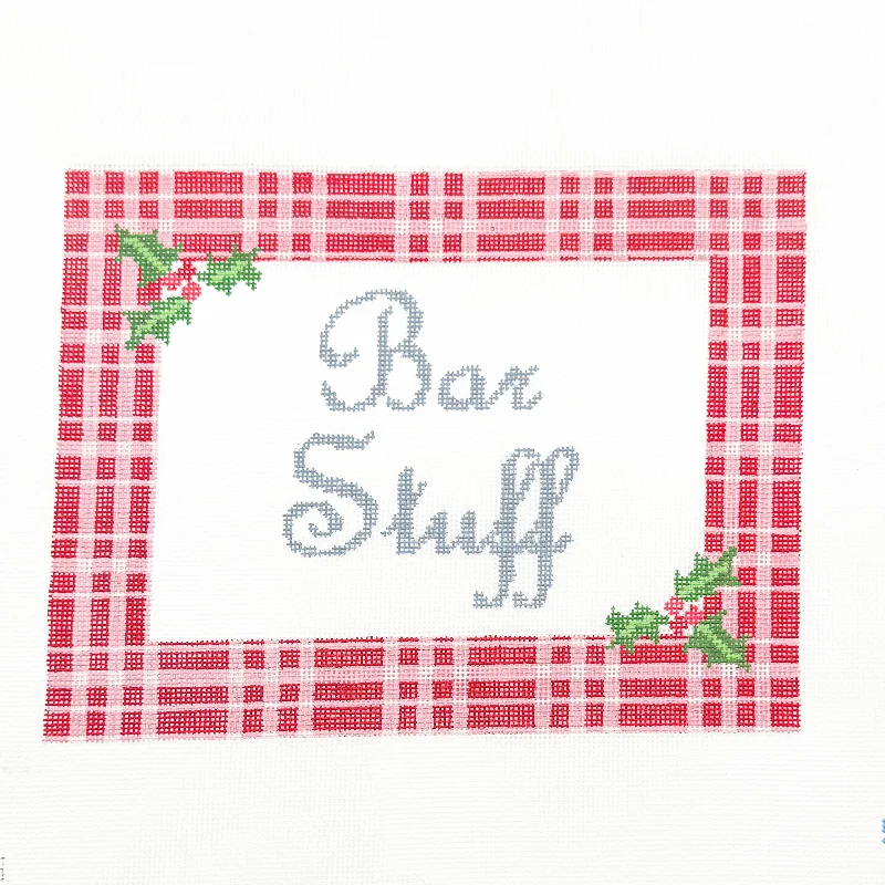 Bar Stuff with Holiday Plaid