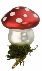 Bavarian Mushroom Clip On Ornament by Inge Glas of Germany