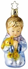 Bedtime Prayer Boy - Life Touch Ornament by Inge Glas of Germany