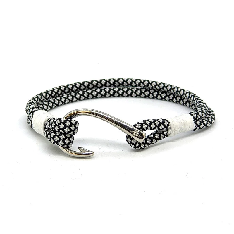 Black Diamond Nautical Fish Hook Bracelet 167