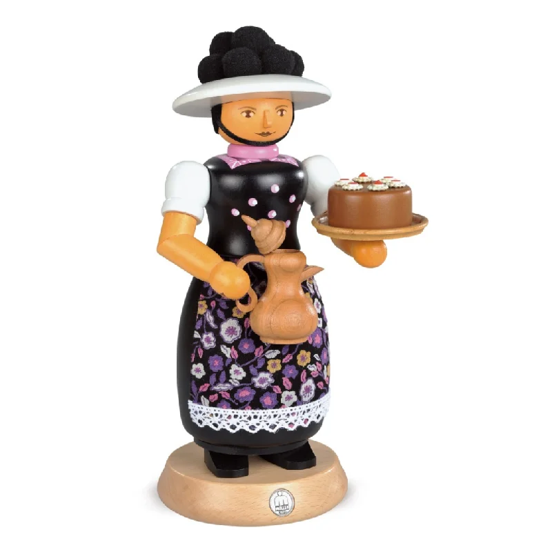 Black Forest Woman with Cake, Incense Smoker by Mueller GmbH