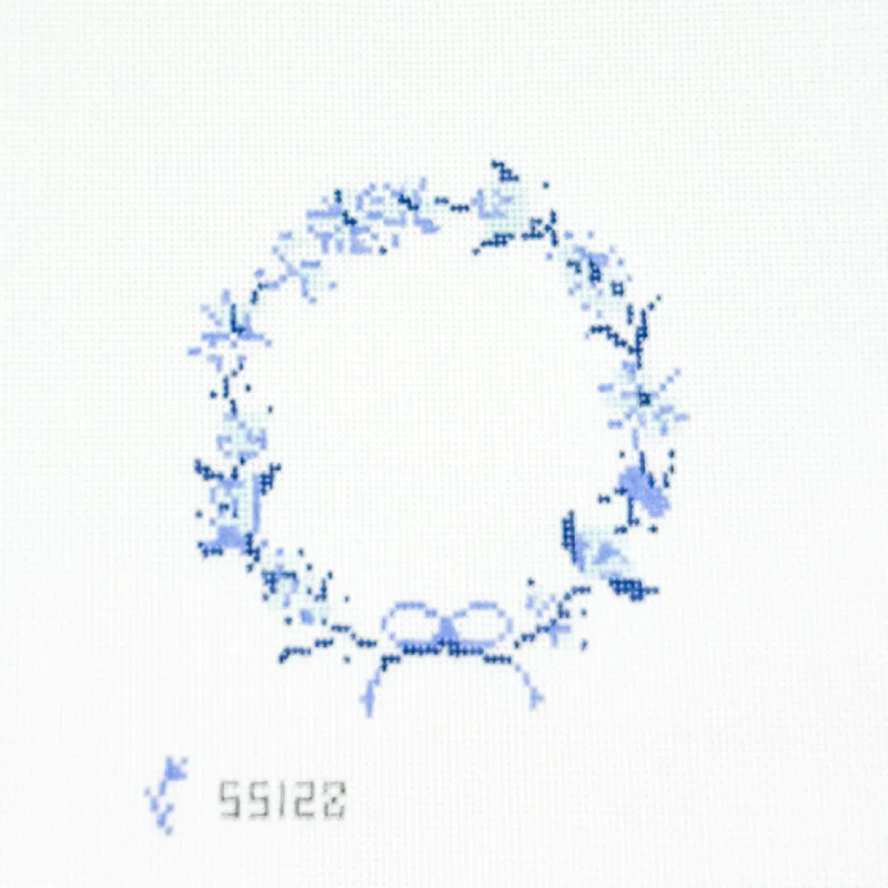 Blue Floral Wreath