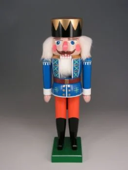 Blue King with Orange Pants Nutcracker by Werkstatte Volker Fuchtner