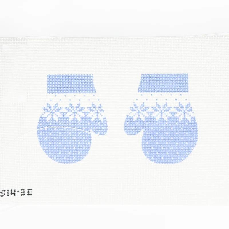 Blue Snowflake Mittens