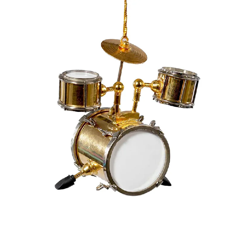 Brass Drum Set Ornament 3"