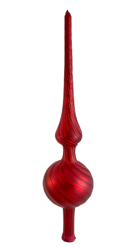 Burgundy matte Mercury Glass tree topper by Inge Glas