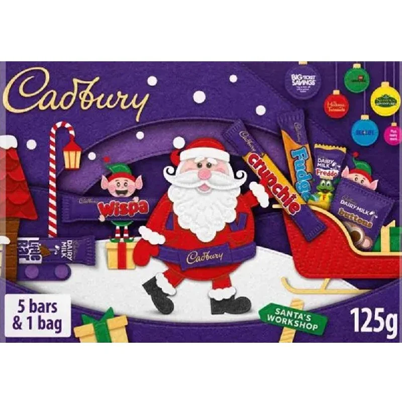 C'bury Chocolate Medium Santa Selection Box 125g