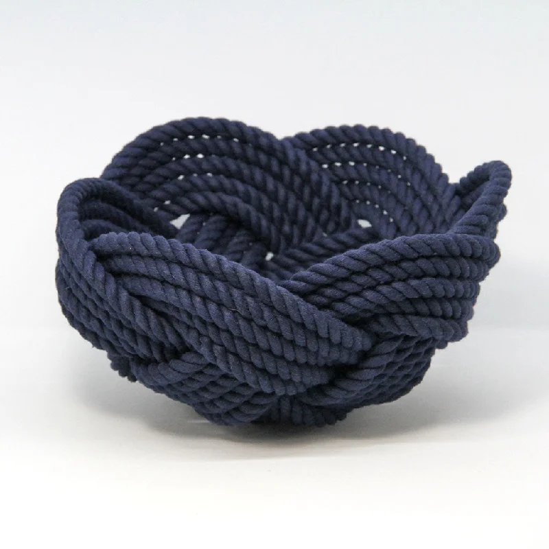 Celtic Knot Navy Woven Cotton Bowl