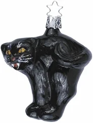 Scaredy Cat Ornament, shiny by Inge Glas of Germany