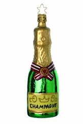 Congratulations! Champagne Ornament by Inge Glas of Germany