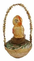 Chick in Nest Ornament by Inge Glas of Germany