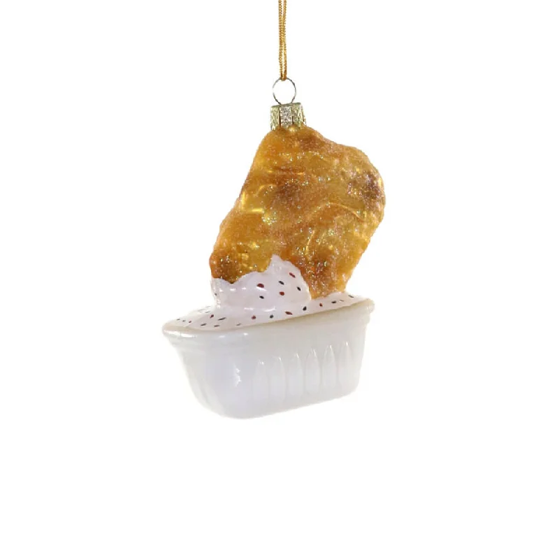 Chicken Nugget w/ Ranch Dipping Sauce Ornament 3.5"