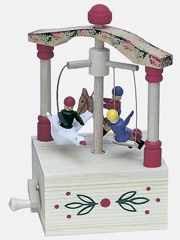 Children on Carousel Music Box by Wolfgang Werner VolkskunstWerkstatten in Seiffen