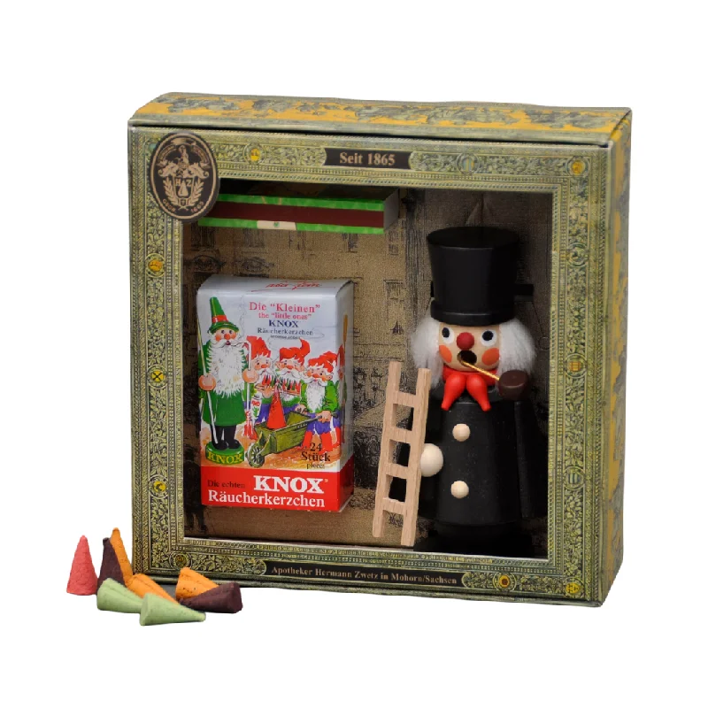 Chimney Sweep Mini Incense Smoker Gift Set by Knox