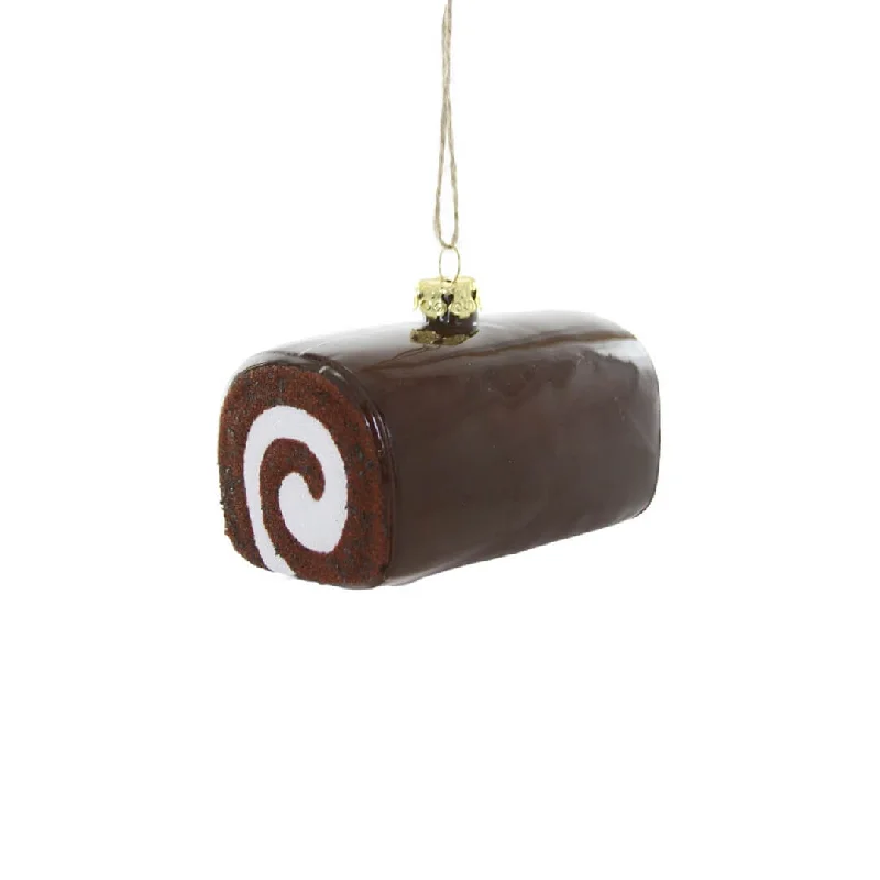 Chocolate Swiss Roll Ornament 3.5"