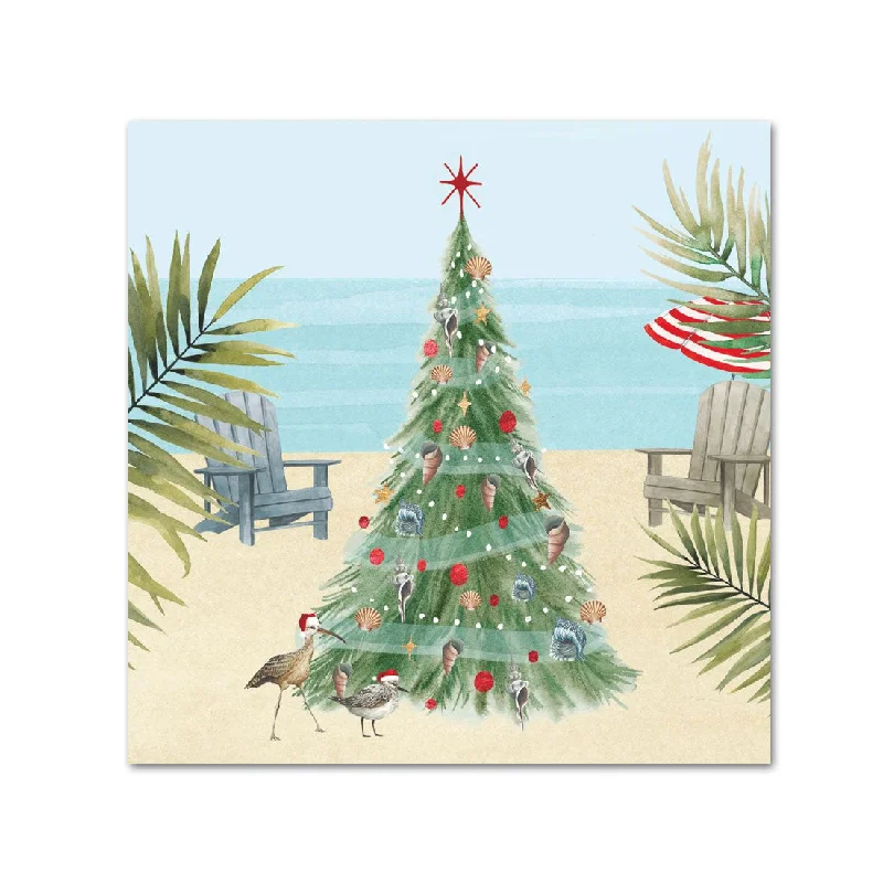 Christmas Beach Paper Beverage Napkins