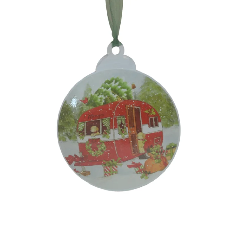 CHRISTMAS CAMPER METAL ORNAMENT