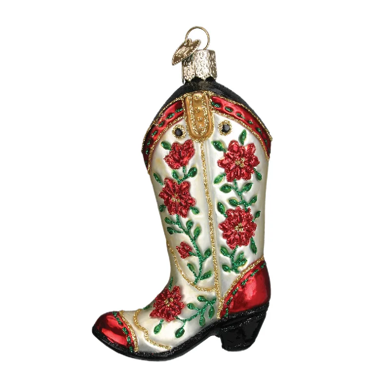 Christmas Cowgirl Boots Ornament - Old World Christmas