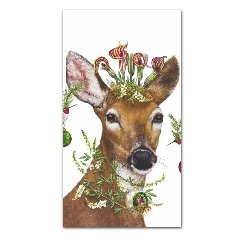 Christmas Deer Princess Paper Guest Towels by Vicki Sawyer