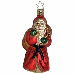 Christmas Eve Journey Santa Ornament by Inge Glas of Germany