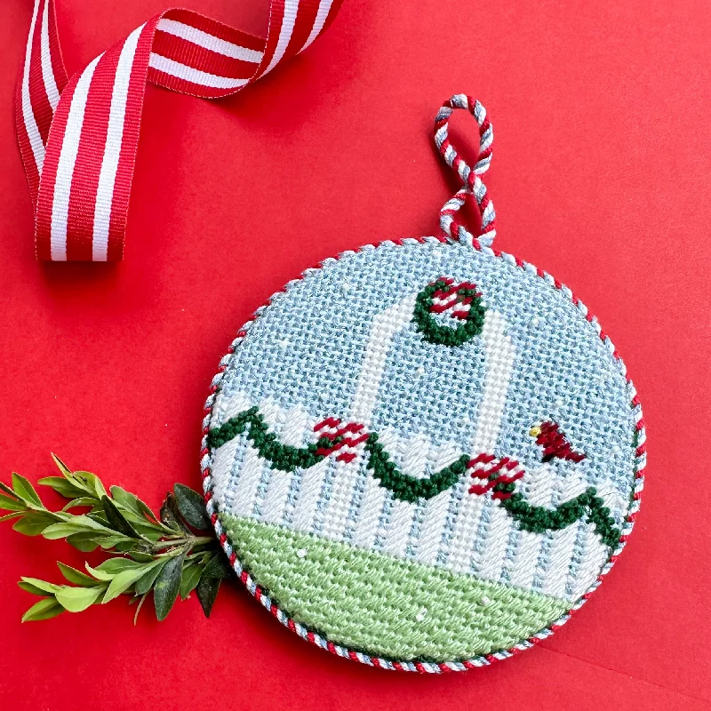 Christmas Fence Needlepoint Canvas