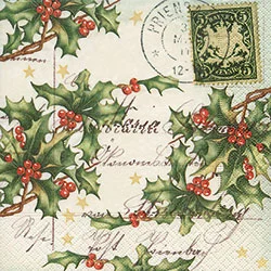 Christmas Letter Luncheon Size Paper Napkins by Made by Paper and Design GmbH